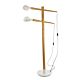 Twiny 2 Light Floor Lamp Wood / White - TWINY-2L F/L