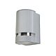 Zara 240V GU10 Wall Pillar Light Silver - ZARA-1-SIL