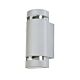 Zara 240V GU10 Up/Down Wall Pillar Light Silver - ZARA-2-SIL