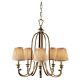 Abbey 5 Light Chandelier Silver Sand - FE/ABBEY5