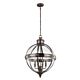 Adams 4 Light Chandelier Antique Nickel - FE/ADAMS/4P ANL