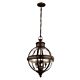 Adams 3 Light Chandelier British Bronze - FE/ADAMS/3P BRZ