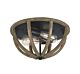 Allier Flush Mount Weather Oak Wood / Antique Forged Iron - FE/ALLIER/F WW