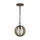 Allier Mini Pendant Weather Oak Wood / Antique Forged Iron - FE/ALLIER/P WW