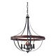 Alston 5 Light Chandelier AF/Charcoal Black/Acorn - FE/ALSTON5