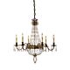 Bellini 6 Light Chandelier Oxidised Bronze & British Bronze - FE/BELLINI6