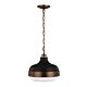 Cadence Pendant Dark Antique Brass / Matt Black - FE/CADENCE/2P MB