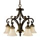 Drawing Room Down 5 Light Chandelier Walnut - FE/DRAWING RM5