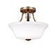 Evington 2 Light Semi Flush Sunset Gold - FE/EVINGTN/SF SG