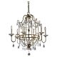 Gianna 6 Light Chandelier Gilded Silver - FE/GIANNA6