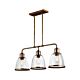 Hobson 3 Light Island Chandelier Aged Brass - FE/HOBSON/3P AB