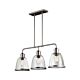 Hobson 3 Light Island Chandelier Satin Nickel - FE/HOBSON/3P SN