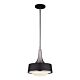 Holloway Mini Pendant Brushed Steel / Textured Black - FE/HOLLOWAY/MP B