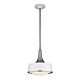 Holloway Mini Pendant Brushed Steel / Textured White - FE/HOLLOWAY/MP W