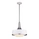 Holloway Pendant Brushed Steel / Textured White - FE/HOLLOWAY/4P W