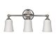 Huguenot Lake 3 Light Above Mirror Light Polished Chrome - FE/HUGOLAKE3BATH