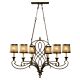 Justine 6 Light Island Chandelier Astral Bronze - FE/JUSTINE6 ISLE