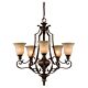 Kelham Hall Up 5 Light Chandelier Firenze Gold/British Bronze - FE/KELHALL5 UPLT