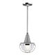 Livingston Mini Pendant High Gloss Gray / Polished Nickel - FE/LIVINGSTN/P/S