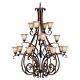 Sonoma Valley 12 Light Chandelier Aged Tortoise Shell - FE/SONOMAVAL12