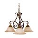 Sonoma Valley Down 3 Light Chandelier Aged Tortoise Shell - FE/SONOMAVAL3