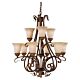 Sonoma Valley 9 Light Chandelier Aged Tortoise Shell - FE/SONOMAVAL9