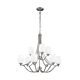 Vintner 9 Light Chandelier Satin Nickel - FE/VINTNER9