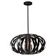 Woodstock Medium Chandelier Textured Black - FE/WOODSTOCK/P/M