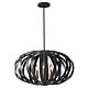 Woodstock Large Chandelier Textured Black - FE/WOODSTOCK/P/L