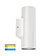 Aries 12W 240V Dimmable Up & Down LED Wall Pillar Light White / Tri-Colour - HV3626T-WHT