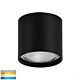 Nella 7W 240V Dimmable Surface Mounted LED Downlight Black / Tri-Colour - HV5802T-BLK