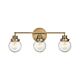 Poppy 3 Wall Light Heritage Brass - U/HK/5933HB