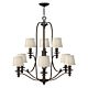 Dunhill 9 Light Chandelier Royal Bronze - HK/DUNHILL9