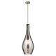 Everly 1 Light Pendant Brushed Nickel / Mercury - 42475NIMER