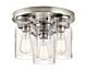 Brinley 3 Light Flush Mount Brushed Nickel - KL/BRINLEY/F NI