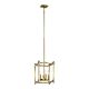 Cayden 4 Light Small Pendant Natural Brass - KL/CAYDEN/P/S