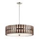 Cirus 5 Light Pendant / Semi Flush Auburn Stained Wood - KL/CIRUS/5P