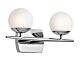 Jasper 7W LED Twin Bathroom Wall Light Polished Chrome / Warm White - KL/JASPER2 BATH