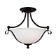 Dallas 2 Light Semi-Flush Mount Bronze - 1000135