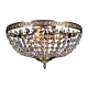 Le Pavillon Large 3 Light Crystal Flush Mount Antique Brass - 1000283