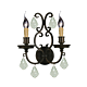 Louis 15th 2 Light Crystal Wall Light Bronze - 1000298