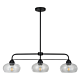 Aspen 3 Light Bench Pendant Matt Black - 1001063