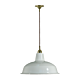 Single Cord Pendant Brass With 300mm Warehouse White Shade - 3000107