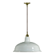 Single Cord Pendant Brass With 420mm Warehouse White Shade - 3000110