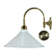 Luke Wall Light Brass With 250mm Edwardian White Shade - 3000185