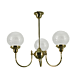 Luke 3 Light Pendant Brass With Sheffield Glass - 3000189