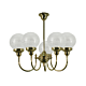 Luke 5 Light Pendant Brass With Sheffield Glass - 3000191