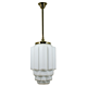 Single Rod Pendant Brass With Bergerac Opal Matt Glass - 3000288