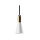 Sync Small Cone Pendant White / Brass - LUX.SYNC.SUSPENSION.BRS + LUX.SYNC.CONE.S.WHT