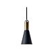 Sync Small Cone Pendant Black / Brass - LUX.SYNC.SUSPENSION.BRS + LUX.SYNC.CONE.S.BLK